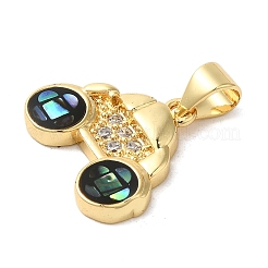 Автомобильные латунные подвески с микропаве и кубическим цирконием&nbsp;KK-K385-047G