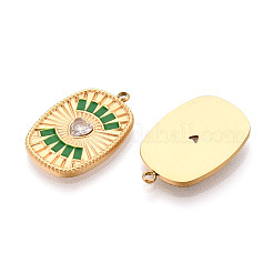 Подвески из нержавеющей стали 304 с кристаллами паве и эмалью&nbsp;STAS-T068-29B