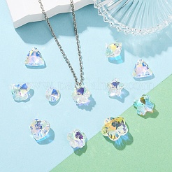 100 шт. 10 стиля стеклянных подвесок&nbsp;GLAA-YW0004-66