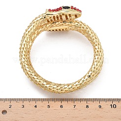 Браслеты из змеиного сплава со стразами для женщин&nbsp;BJEW-G085-01G-01