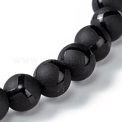Perle di vetro smerigliato si estendono bracciali&nbsp;BJEW-I296-08A