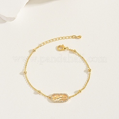 Браслеты из латунных овальных звеньев&nbsp;XB4113-1