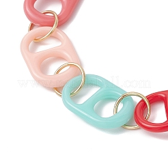 Браслеты из акриловой овальной цепочки для женщин&nbsp;BJEW-TA00618