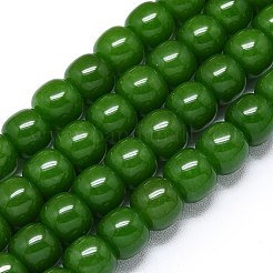 Натуральный Malaysia нефритовые бусы пряди&nbsp;G-B165-F01-10x10mm