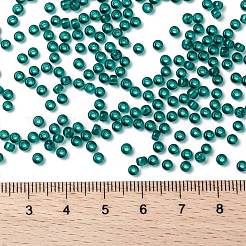 MIYUKIラウンドロカイユビーズ  日本製シードビーズ  （rr2405)透明ティール  8/0  3mm  穴：1mm  約422~455PCS /ボトル  10 G /ボトル&nbsp;SEED-JP0009-RR2405