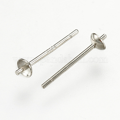 Серьги-пусеты из серебра 925 пробы с родиевым покрытием STER-K037-007A