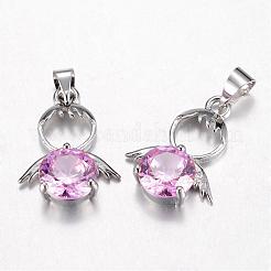 Латунь кубический цирконий кулон&nbsp;ZIRC-P016-01M