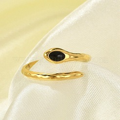 Кольца-манжеты из нержавеющей стали 304 с эмалью для женщин&nbsp;RJEW-G338-10G-02