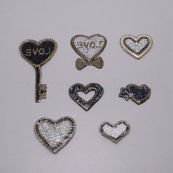 Herz Glitzer Hotfix Strass&nbsp;DIY-WH0260-52
