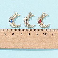 6шт 6 цвета акриловые подвески со стразами FIND-FS0001-39-1