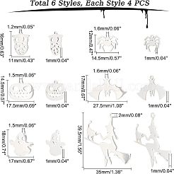 24 pendentif en acier inoxydable 304 de style 6 et 201&nbsp;STAS-UN0034-07