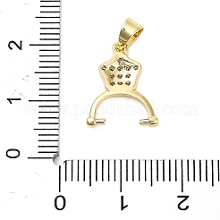 Латунные микропаве прозрачные кубические циркониевые зажимные скобы KK-L229-031G