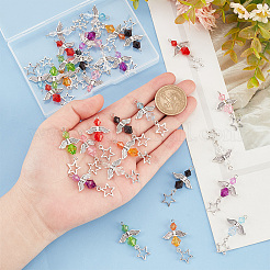 Подвески из прозрачного акрила и сплава в тибетском стиле&nbsp;FIND-PH0009-73