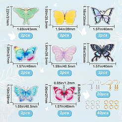 Набор для самостоятельного изготовления 3d сережек-бабочек DIY-SC0020-03