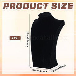 Бархатные с деревянными стендами для ожерелья NDIS-WH0016-06