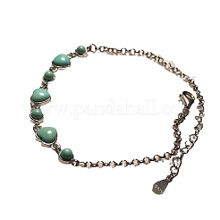 Синтетические браслеты бирюзовый ссылка&nbsp;BJEW-C146-04