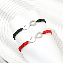 2 Stück Infinity 201 Edelstahl-Gliederarmband&nbsp;BJEW-JB13789