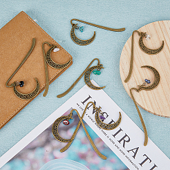 1 набор закладок-крючков из сплава в тибетском стиле AJEW-FH0003-72A