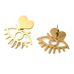 Серьги-гвоздики из нержавеющей стали 304&nbsp;EJEW-Z036-02G