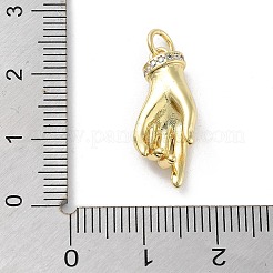 Pendenti con micro pavé di zirconi cubici in ottone con placcatura a cremagliera&nbsp;KK-E102-18G-03