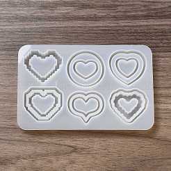 Сердце diy силиконовые Молды для зыбучих песков DIY-G079-07A