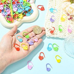 204個 12スタイル 環境に優しい ABSプラスチック 編み物用かぎ針編み用ロックステッチマーカーホルダー  編み針6本付き  ミックスカラー  22x11x3mm  ピン：1mm&nbsp;IFIN-FS0001-67