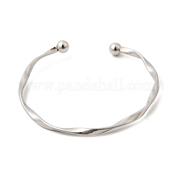 Браслеты-манжеты из нержавеющей стали 304 для женщин&nbsp;LS-BJEW-D407-01P