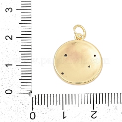 Латунные микропаве прозрачные подвески с фианитом KK-G522-30G