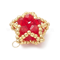 Подвески-звезды из стеклянных бусин&nbsp;PALLOY-MZ01083-01