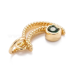 Настоящие 18k позолоченные латунные микро pave кубические циркониевые подвески ZIRC-M114-52G-02