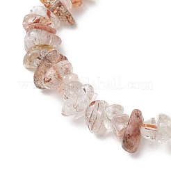 Браслеты из натурального черного золота с рутиловым кварцем и бусинами для мужчин и женщин BJEW-JB11890