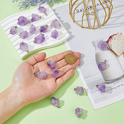 20 шт. Подвески из натурального аметиста&nbsp;G-FI0001-33