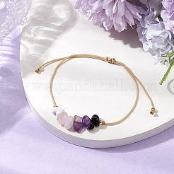 Браслеты из плетеных бусин из смешанных натуральных и синтетических драгоценных камней BJEW-JB11036-02