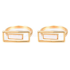 Прямоугольное кольцо на палец из натуральной ракушки RJEW-N039-01