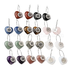 Boucles d'oreilles créoles pour femmes&nbsp;EJEW-G475-05P