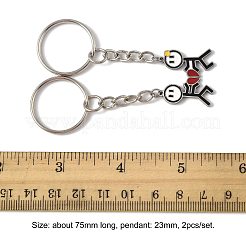 2 шт. брелок из эмалированной нержавеющей стали 304&nbsp;KEYC-FS00034-02