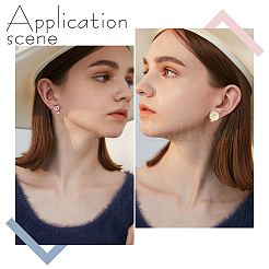 36 шт. 6 шт. фурнитуры для сережек-клипс из нержавеющей стали 304 STAS-DC0001-29