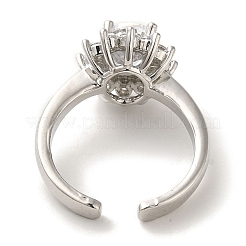 Кольца-манжеты из латуни с микропаве из кубического циркония RJEW-H228-01P