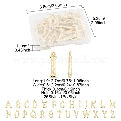 26шт 26 стиля латунные подвески KK-FS0001-65G