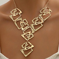 Ожерелья-нагрудники из сплава с треугольными и прямоугольными подвесками для женщин FS-WGB7EFE-01