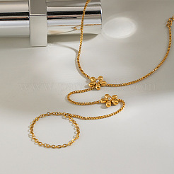 Armbänder mit Blumenmuster aus Edelstahl 304 für Damen&nbsp;NO1550