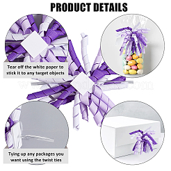 Selbstklebendes Geschenkpapier-Accessoire aus gelockten Polyesterschleifen&nbsp;DIY-WH20013-58B