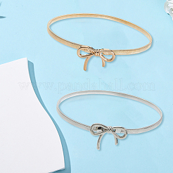 2 шт. 2-цветные ремни-цепочки с бантом из сплава для женщин&nbsp;AJEW-CY0001-59