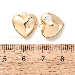 Латунные микропаве прозрачные подвески с фианитом&nbsp;KK-Z142-03G