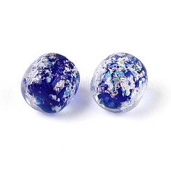 Fili di perline di lampwork in lamina fatti a mano&nbsp;FOIL-T008-01B