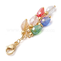 Рождественская лампа накаливания стеклянный кулон из бисера deciration HJEW-JM02061