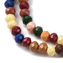 Выпечка окрашенные стеклянные бусины пряди&nbsp;LAMP-R020-03B