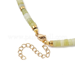 Ожерелья из круглых ракушечных жемчужин и натурального китайского южного нефрита «хейши»&nbsp;NJEW-JN05300-02