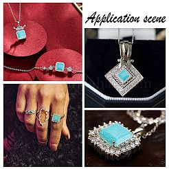 120 шт. 12 стиля синтетических бирюзовых кабошонов TURQ-AR0001-47