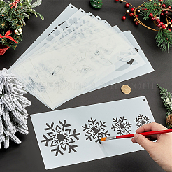 8 pochoir de Noël en plastique creux&nbsp;DIY-GF0009-93